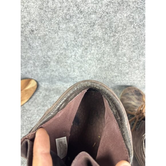 Chaco Boots Mens Size 9.5 Brown Leather Chukka Hiking Lace Up Ankle Casual Trail - Picture 8 of 10